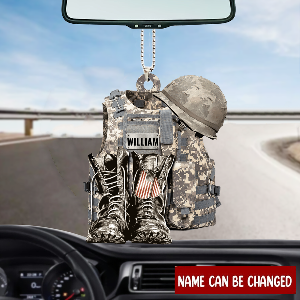 Boots &amp; Hat - Personalized Flat Acrylic Ornament