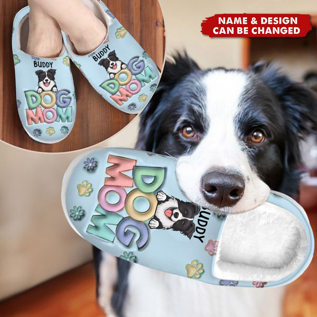 Christmas Is All About Love, And Our Pets Bring Us So Much Joy - Dog &amp; Cat Personalized Custom Fluffy Slippers
