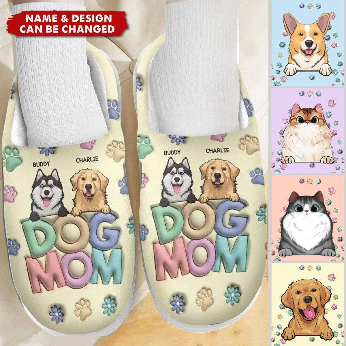 Christmas Is All About Love, And Our Pets Bring Us So Much Joy - Dog &amp; Cat Personalized Custom Fluffy Slippers