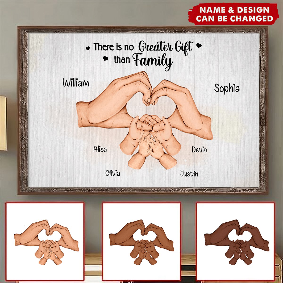 There&#39;s No Greater Gift Than Family Poster - Personalized Family Gift