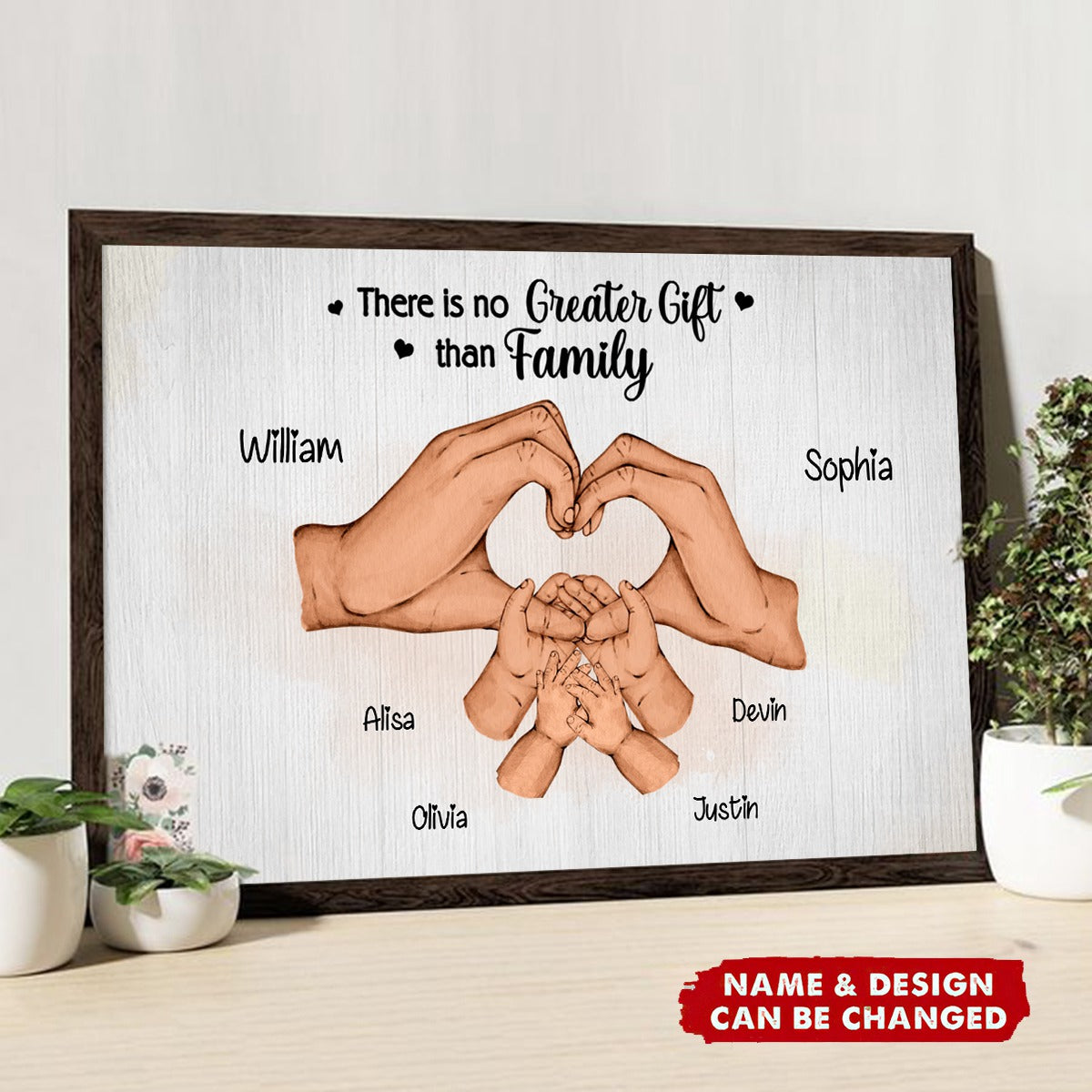 There&#39;s No Greater Gift Than Family Poster - Personalized Family Gift