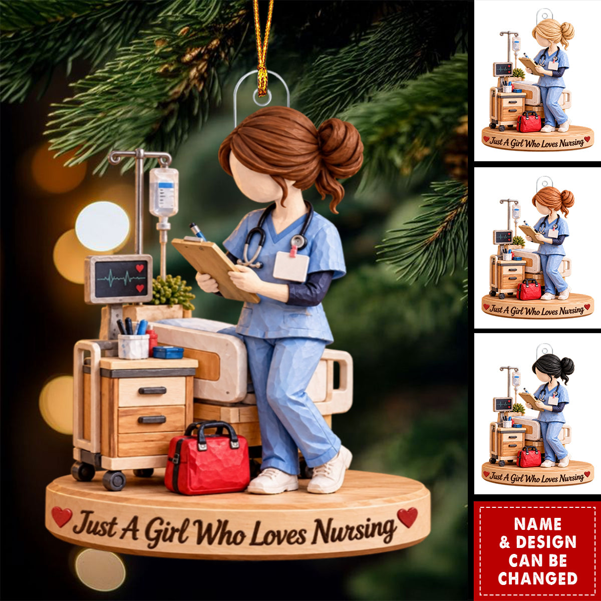 Personalized Nurse Acrylic Ornament - Nurse Christmas Gift For Her