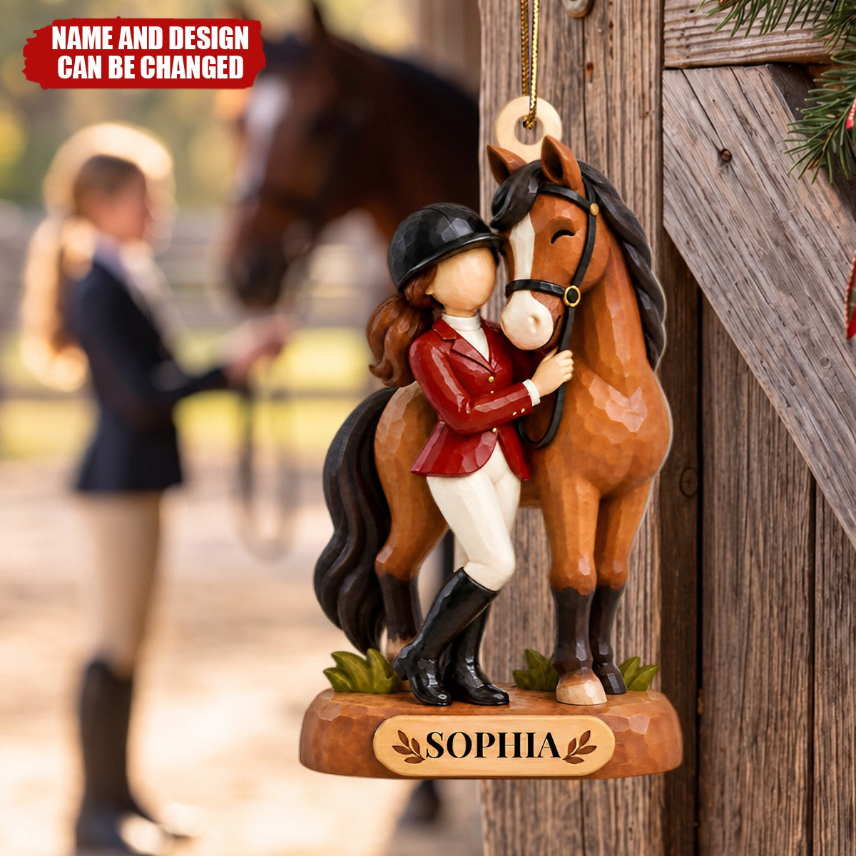 Personalized Equestrian Rider Ornament - Horse Riding Keepsake