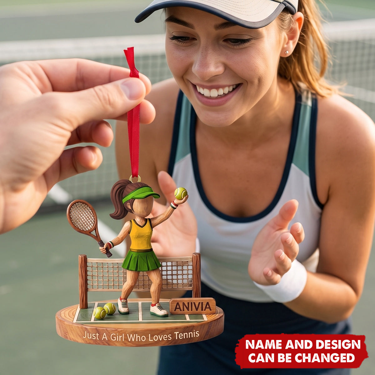 Tennis Girl Ornament - Personalized Gifts For Tennis Lover Christmas Ornament