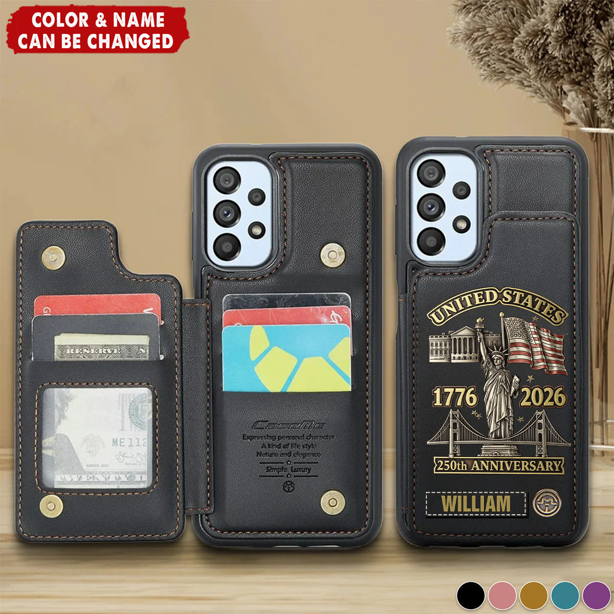 250th Anniversary - Personalized Wallet Phone Case