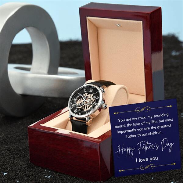 Happy Fathers Day to My Wonderful Husband - Openwork Watch