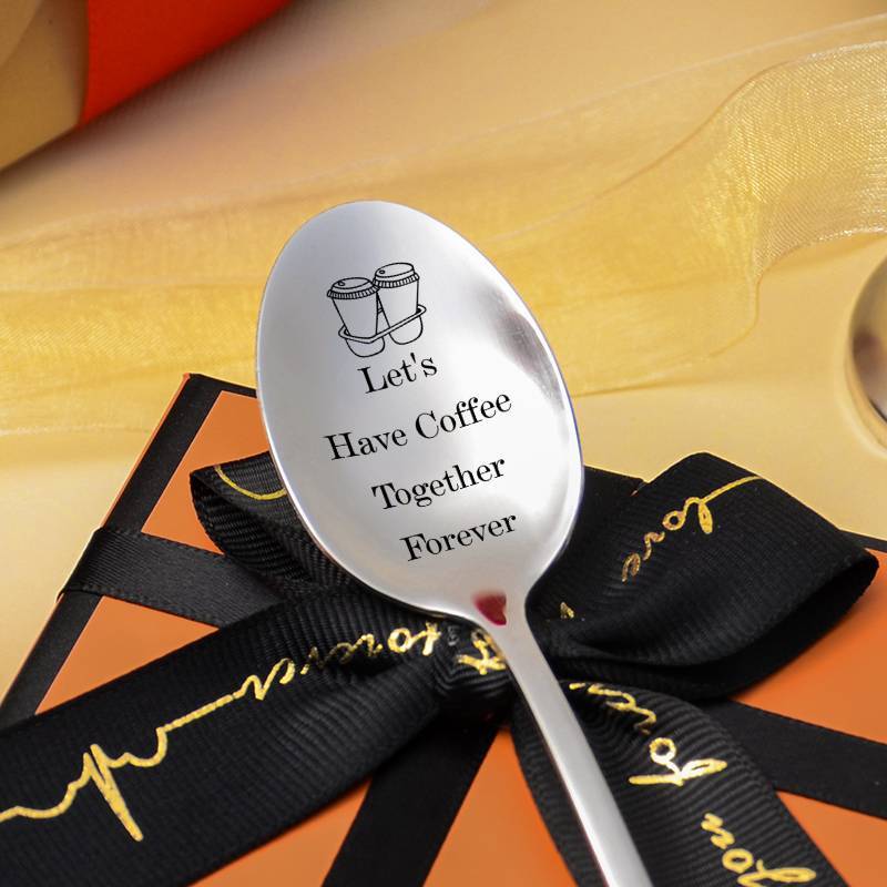 Cute Spoon-Let&#39;s Have Coffee Together Forever