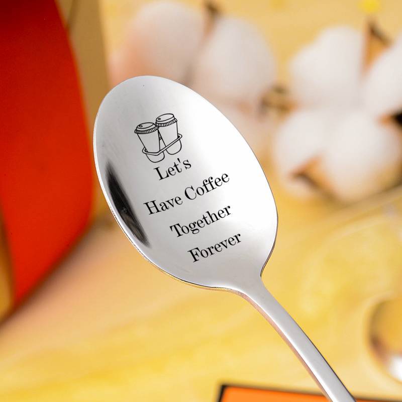 Cute Spoon-Let&#39;s Have Coffee Together Forever