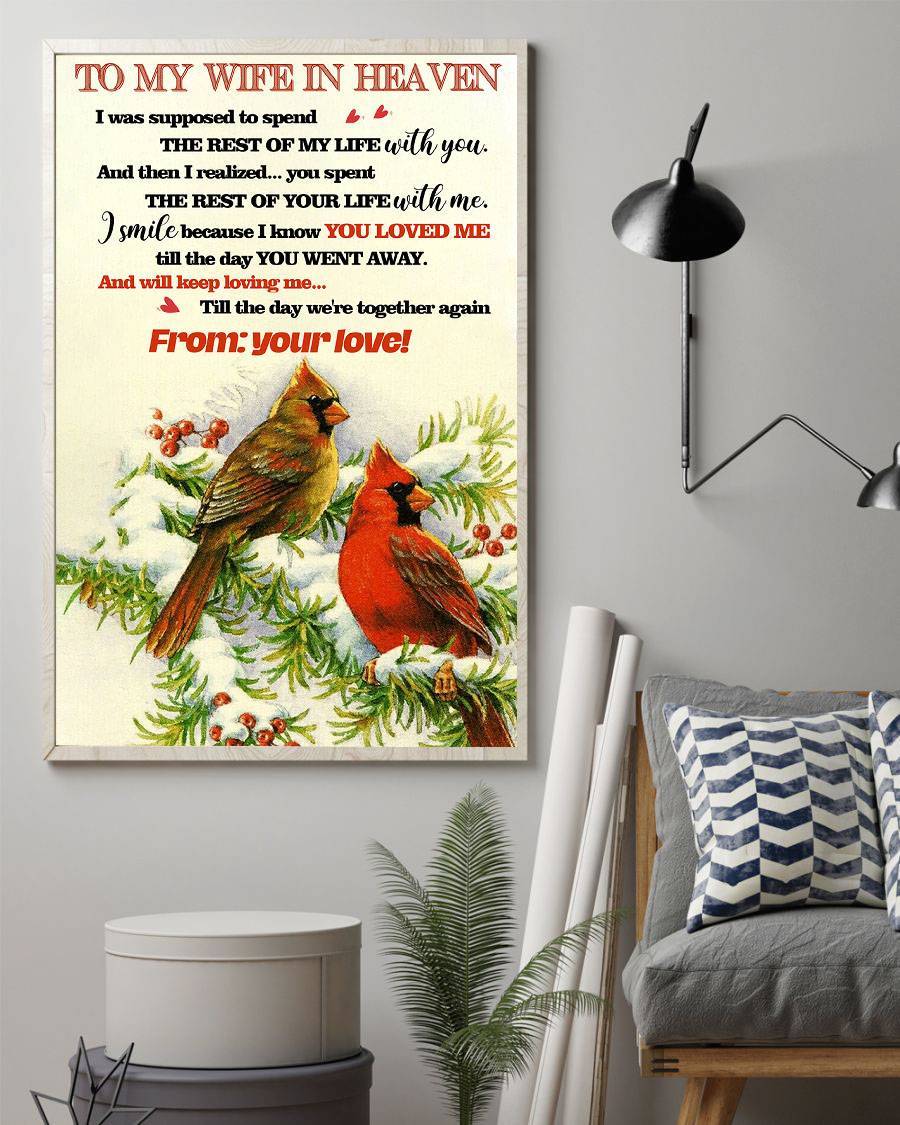To My Wife In Heaven - Cardinal Poster