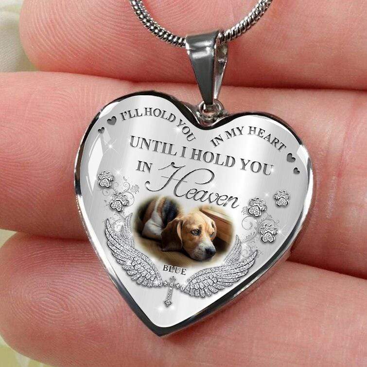 I&#39;ll Hold You In My Heart Personalized Pet Memorial Necklace
