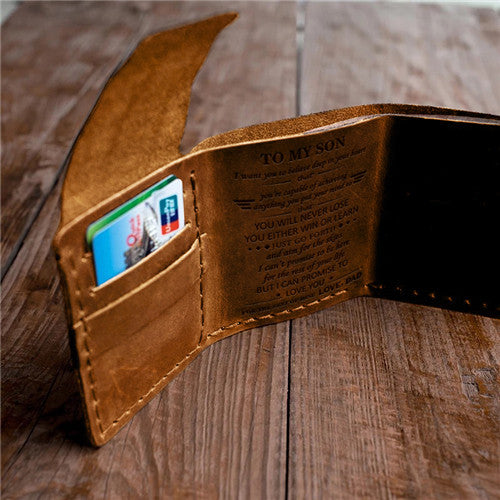 Dad To Son -You Will Never Lose - Tri-fold wallet