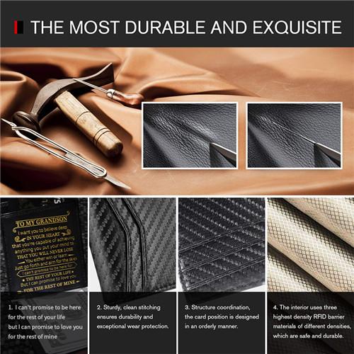 To My Grandson - Never Lose - Money Clip Slim Wallet