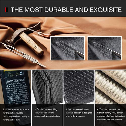 To My Grandson - Never Lose - Money Clip Slim Wallet