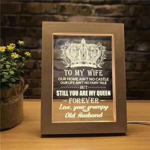 Husband To Wife - You Are My Queen Forever - Frame Lamp