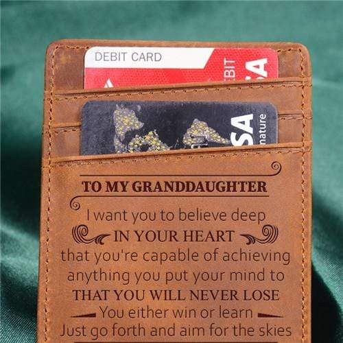 To My Granddaughter - Never Lose - Money Clip Wallet