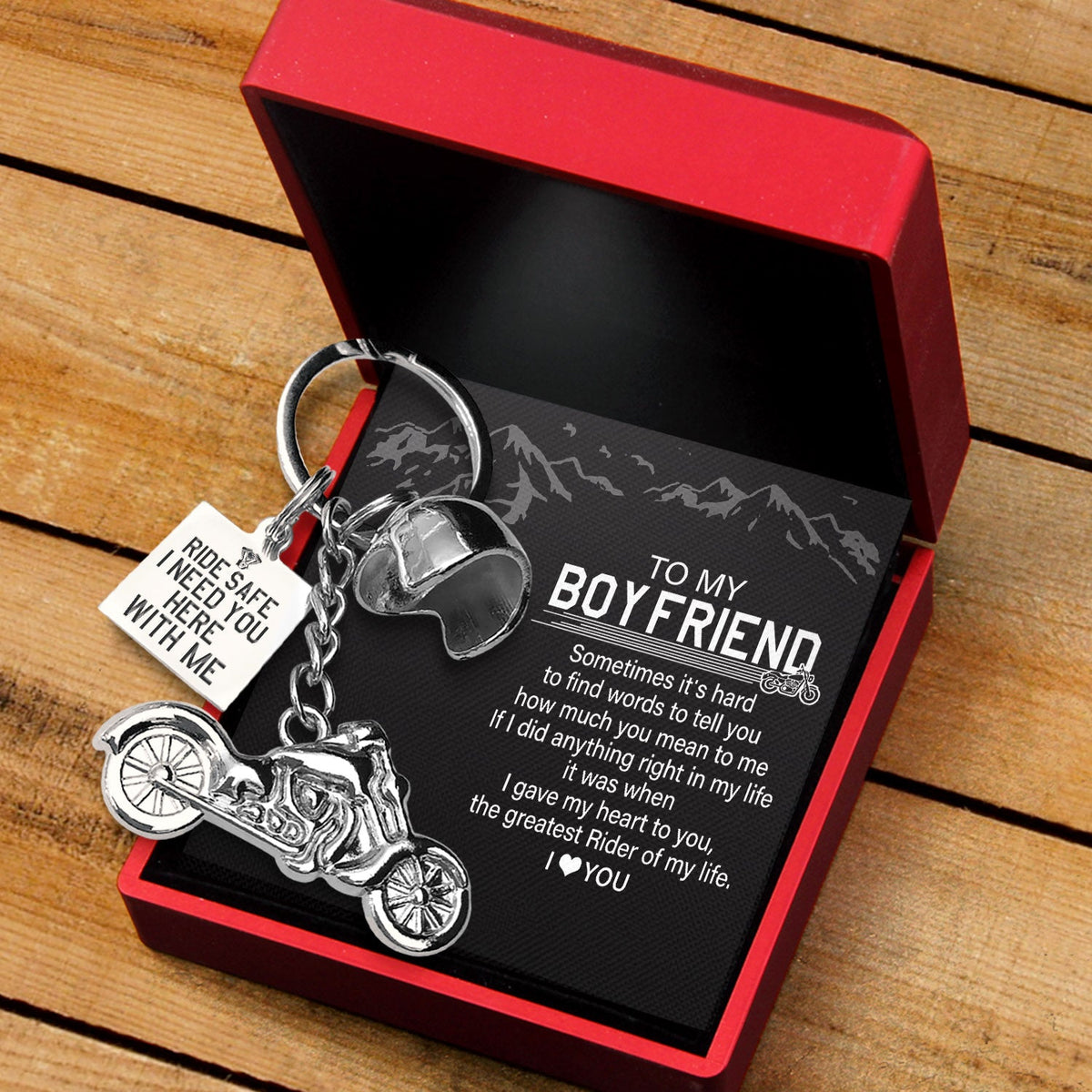 Classic Bike Keychain - To My Boyfriend - The Greatest Rider Of My Life