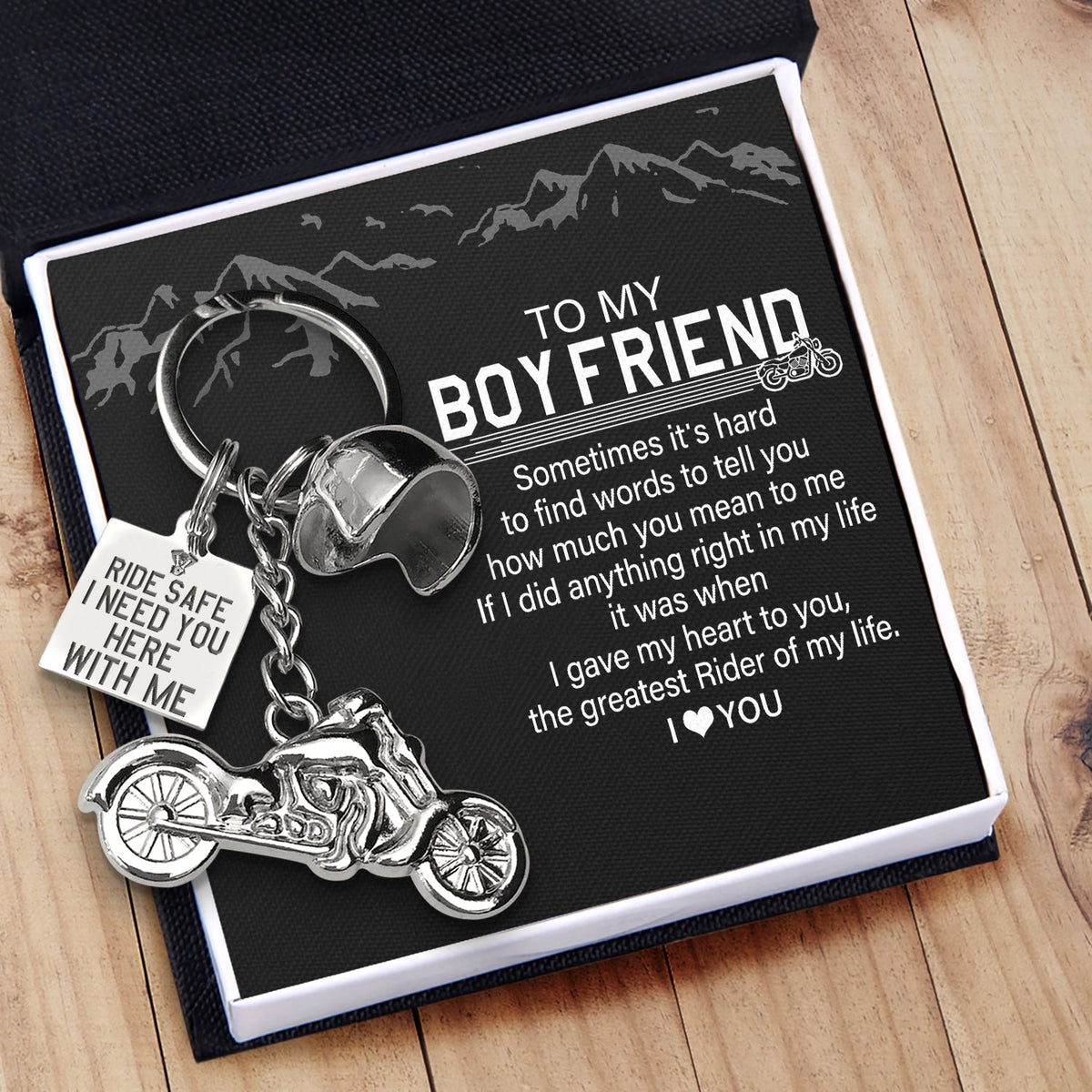 Classic Bike Keychain - To My Boyfriend - The Greatest Rider Of My Life