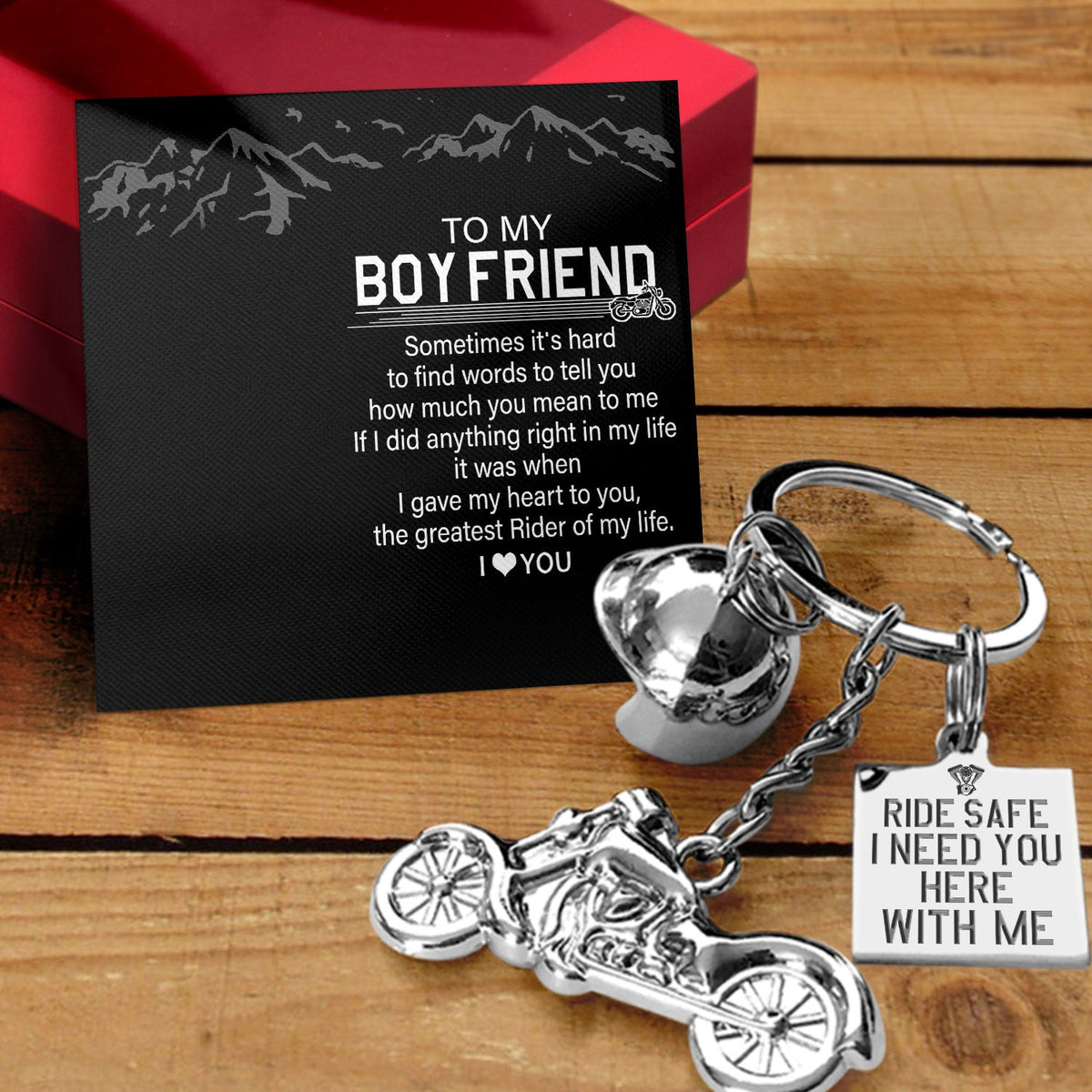 Classic Bike Keychain - To My Boyfriend - The Greatest Rider Of My Life